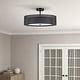 preview thumbnail 24 of 71, 3-Light 20"W Drum Fabric Semi Flush Mount Pendant Chandelier