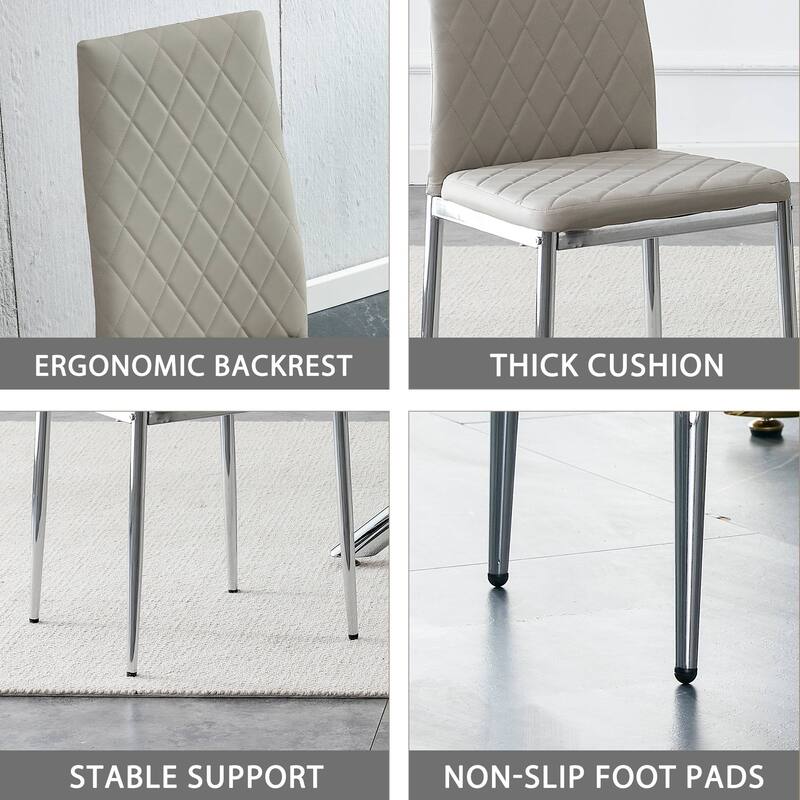 Dining chair, black chair and 6-piece set of