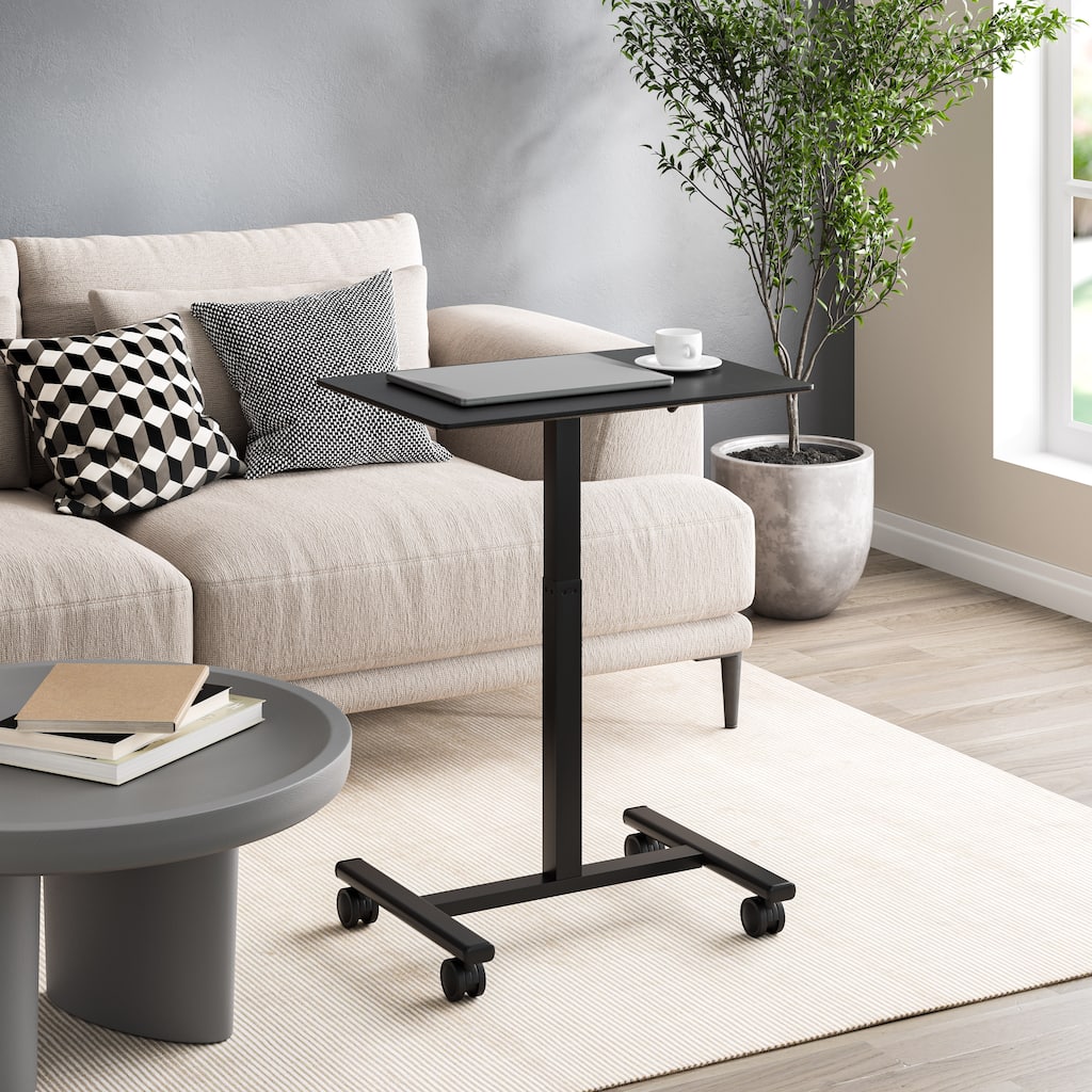 Seville Classics airLIFT® Height Adjustable Mobile Rolling Laptop Cart Desk