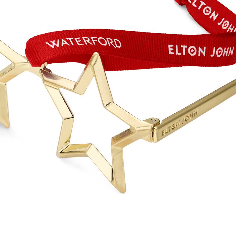 Waterford Elton John Golden Star Glasses Ornament