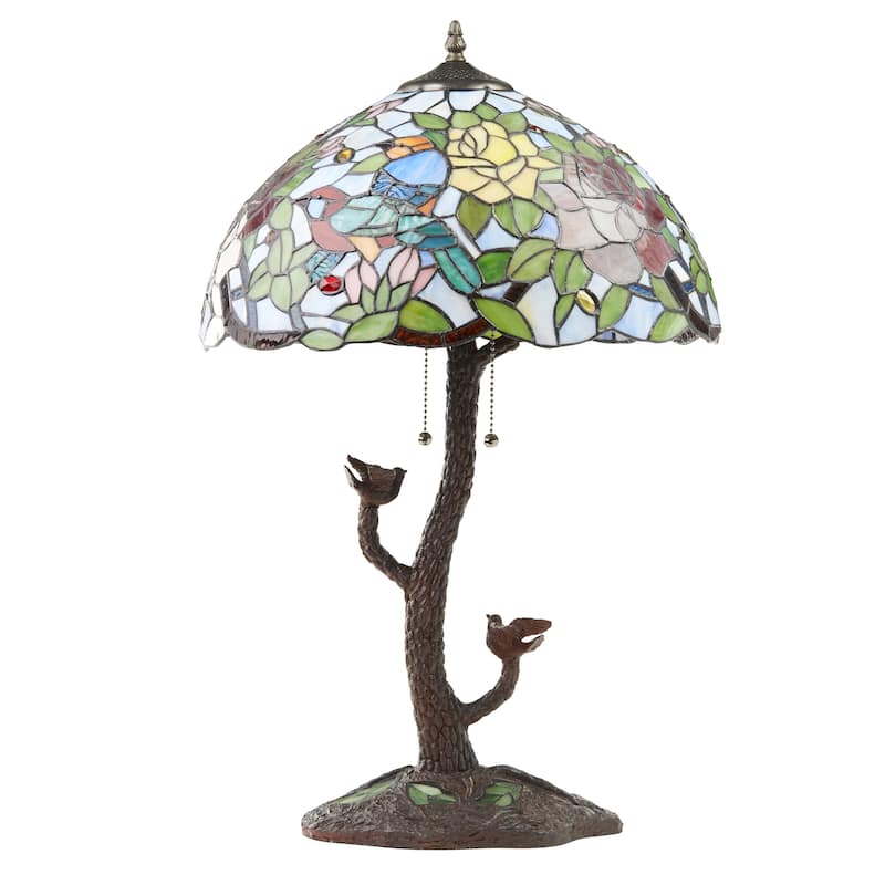Sophia River of Goods Multi-Color Stained Glass Dome Shade 25-Inch Table Lamp - 16" x 16" x 25"