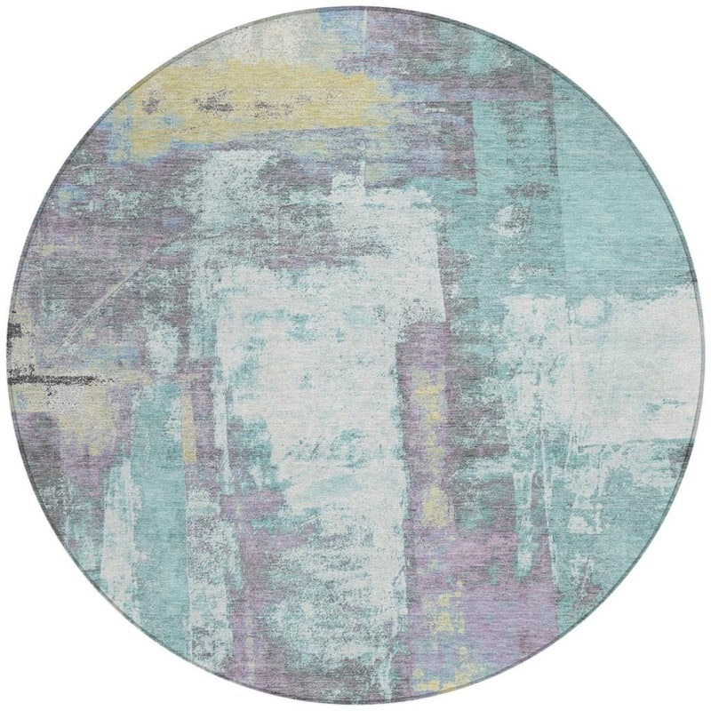 HomeRoots Abstract Transitional Rectangle Outdoor Rug
