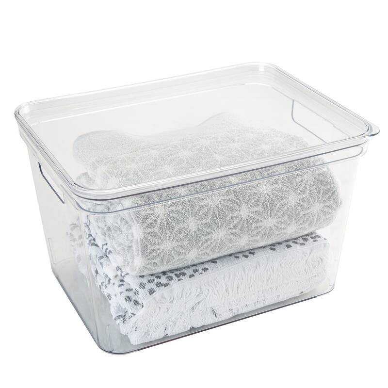 Simplify Large Lidded Storage Bin - 14.17" x 10.6" x 8.9"