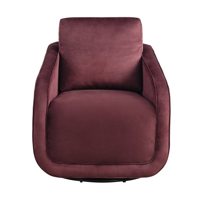 Studio Living Landon Swivel Accent Chair in Velvet Fabric