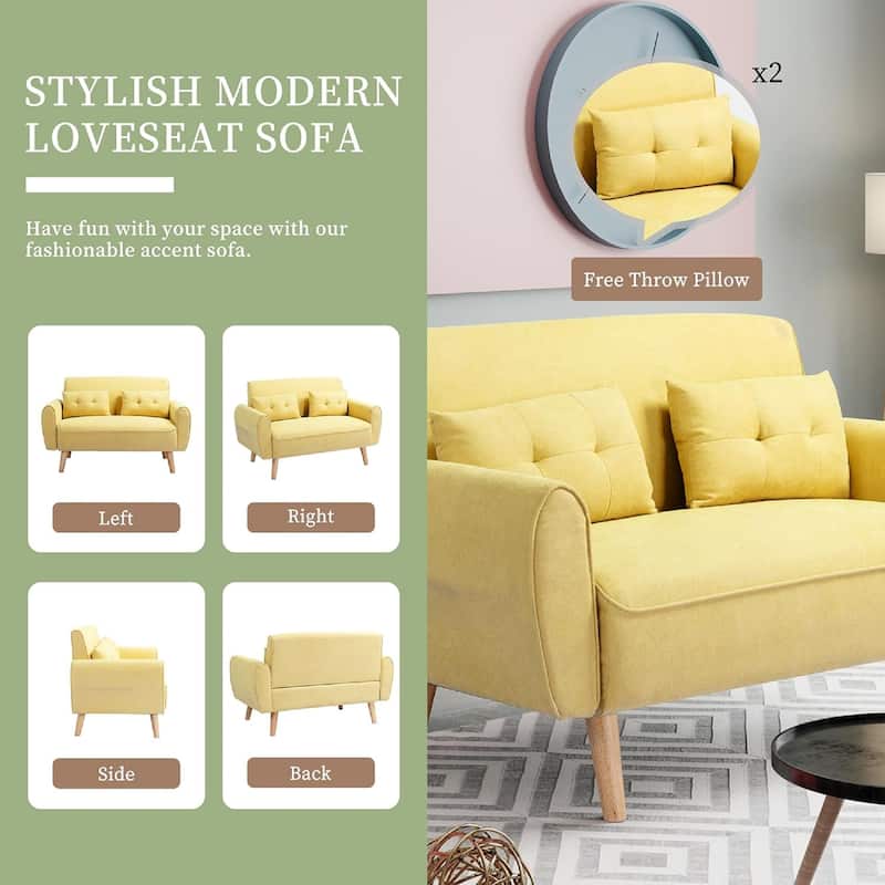 Futzca 47" Modern Loveseat Sofa