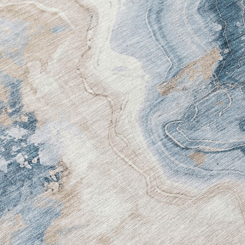 HomeRoots Abstract Transitional Rectangle Outdoor Rug
