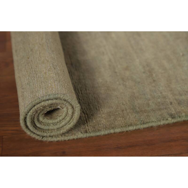 Modern Gabbeh Oriental Foyer Rug Stripe Hand-Knotted Wool Carpet - 3'3"x 5'1"