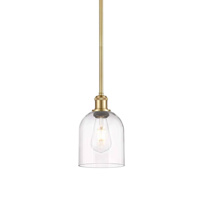 Innovations Lighting 516-1S-10-6 Bella Pendant Bella 6" Wide Mini - Satin Gold / Clear