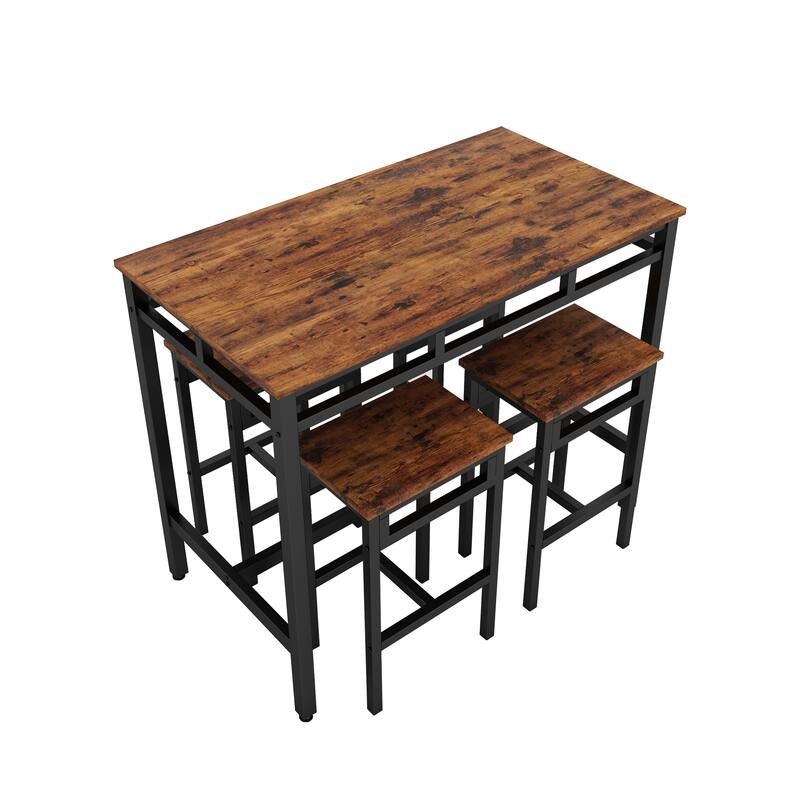 5-Piece Kitchen Counter Height Table Set, Dining Table with 4 Chairs