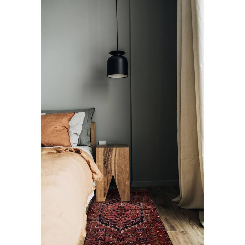 ECARPETGALLERY Hand-knotted Andelz Dark Red Wool Rug - 3'5 x 6'10