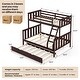 preview thumbnail 5 of 5, 3-in-1 Twin Over Full Bunk Bed with Trundle Ladder Safety Guardrails