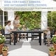 preview thumbnail 48 of 94, 6-Piece HDPE Outdoor Dining Table Sets with Umbrella Hole - 1-Table 4-Chairs-1-Bench