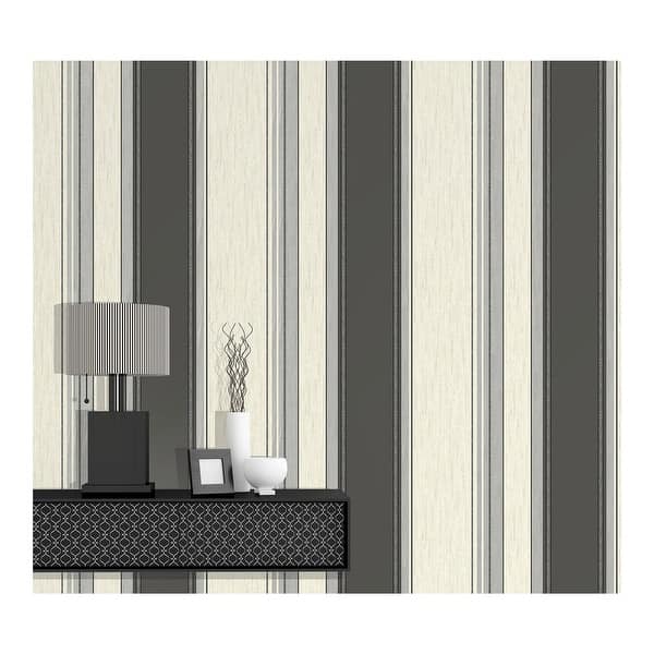 black and silver stripe wallpaper