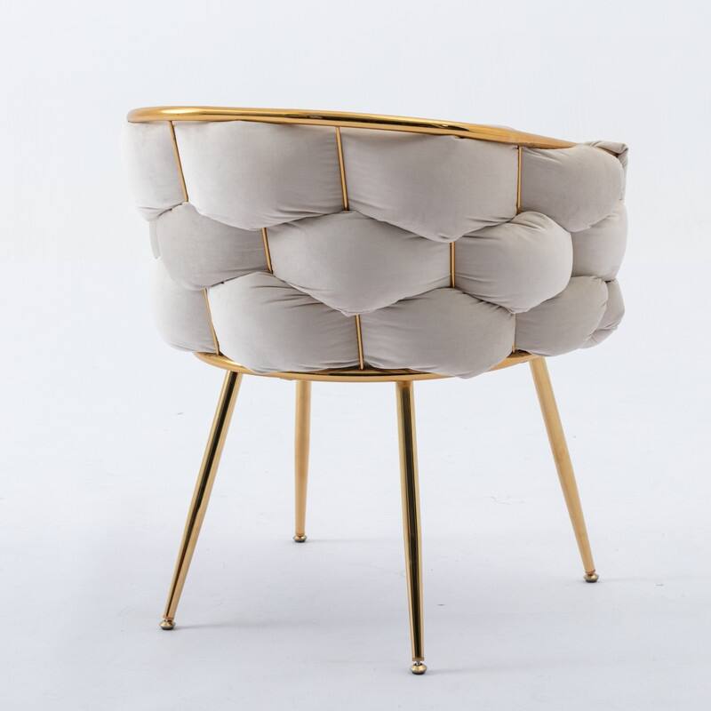 Set of 2 Velvet Accent Chairs - Modern Stool for Bedroom Dresser, Vanity, and Seating