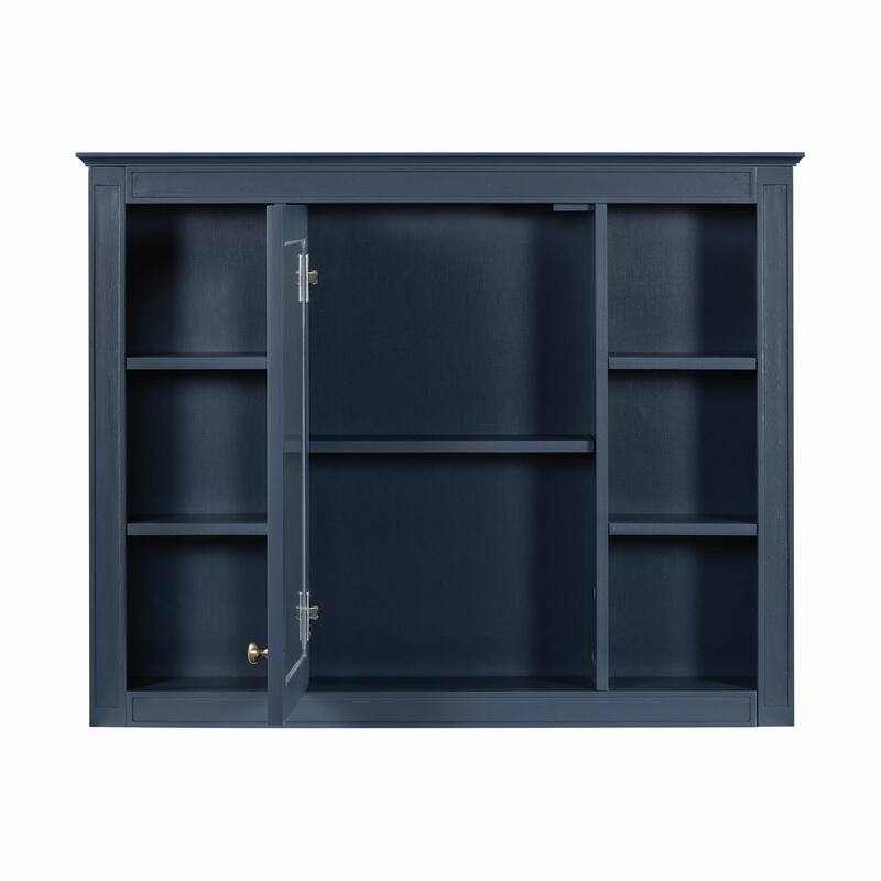 36'' Bathroom Vanity with Top Sink - Modern Storage Cabinet with Mirror