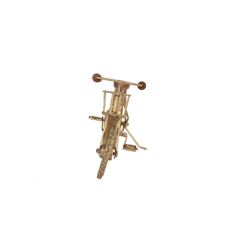 Metal Bike Decorative Sculpture - Gold - Roche River Decor