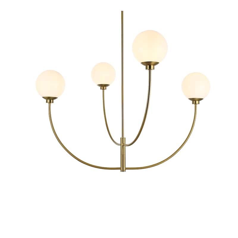 Elegant Lighting LD814D42 Nyomi 4 Light 42" Wide Chandelier