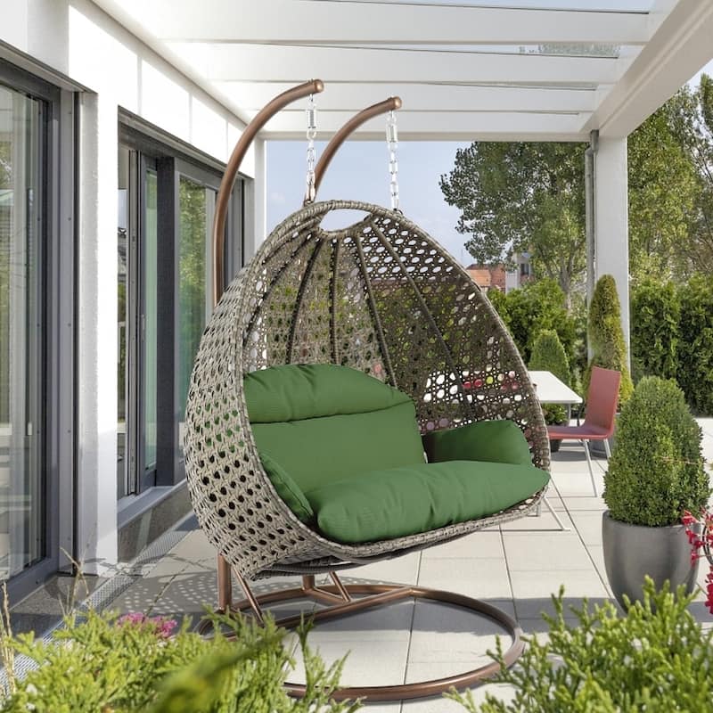 2-Person Hanging Egg Chair Cushion - Durable, Soft Outdoor Swing Seat Replacement - All Colors