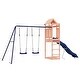 preview thumbnail 2 of 15, vidaXL Swing Set Outdoor Backyard Wooden Playground Equipment for Kids Age 3-8
