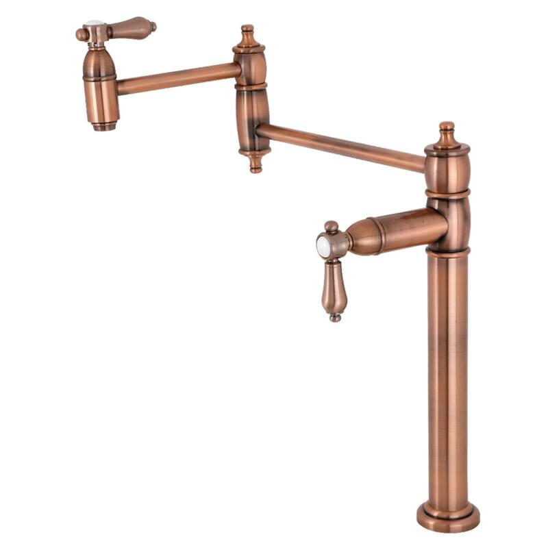Kingston Brass KS370.BAL Heirloom 3 GPM Single Hole Pot Filler with - Antique Copper