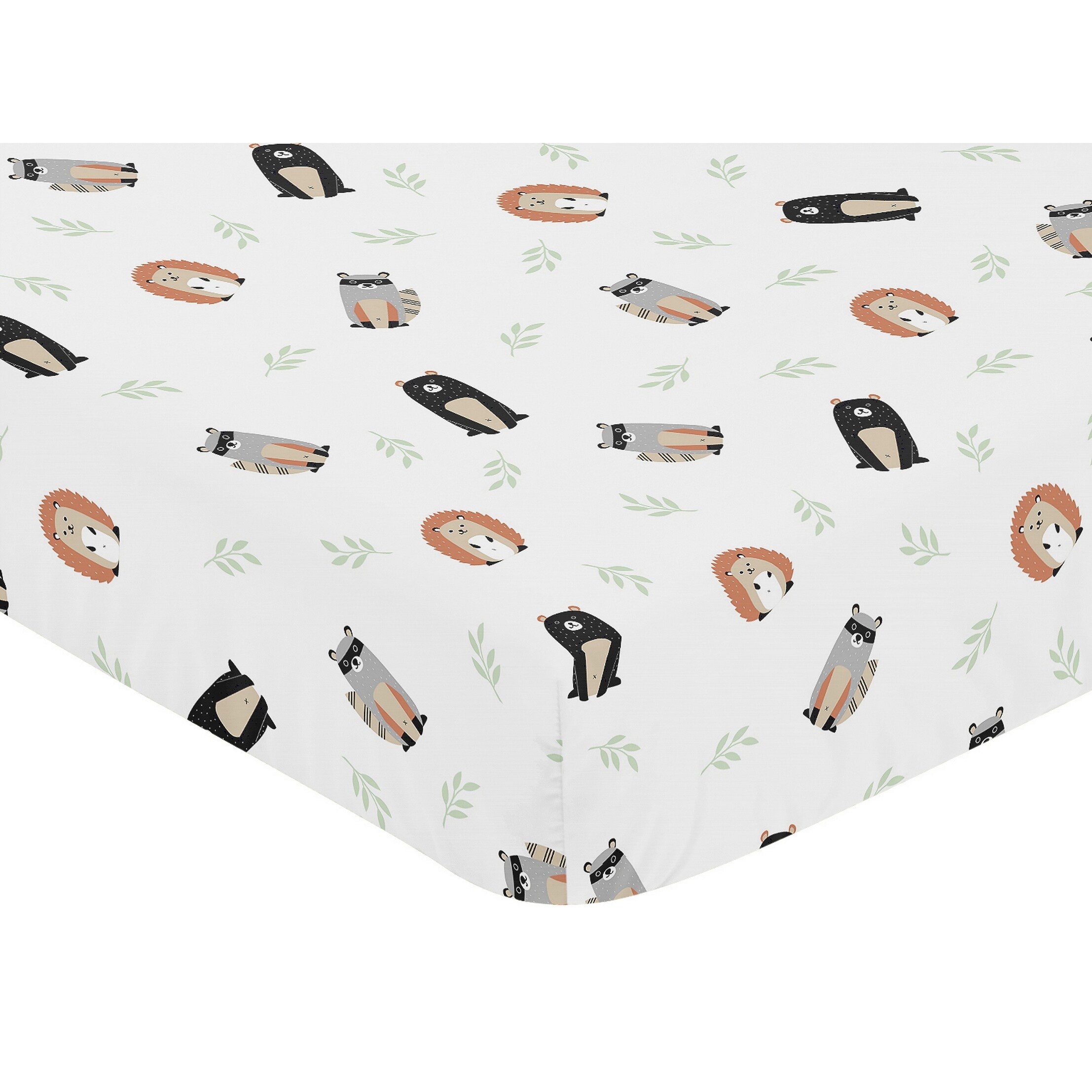 Sweet Jojo Designs The Woodland Pals 4 Piece Crib Bedding Set