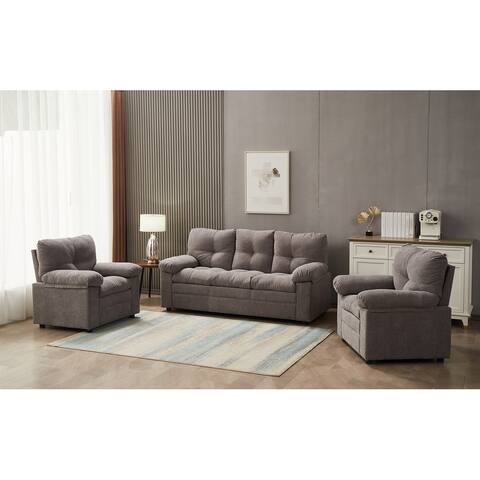 Plaencia Linen Three piece Living Room set