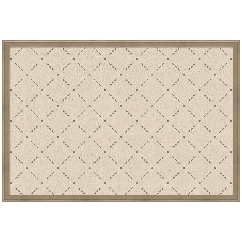 Kate and Laurel Pinboard Green Lattice Print