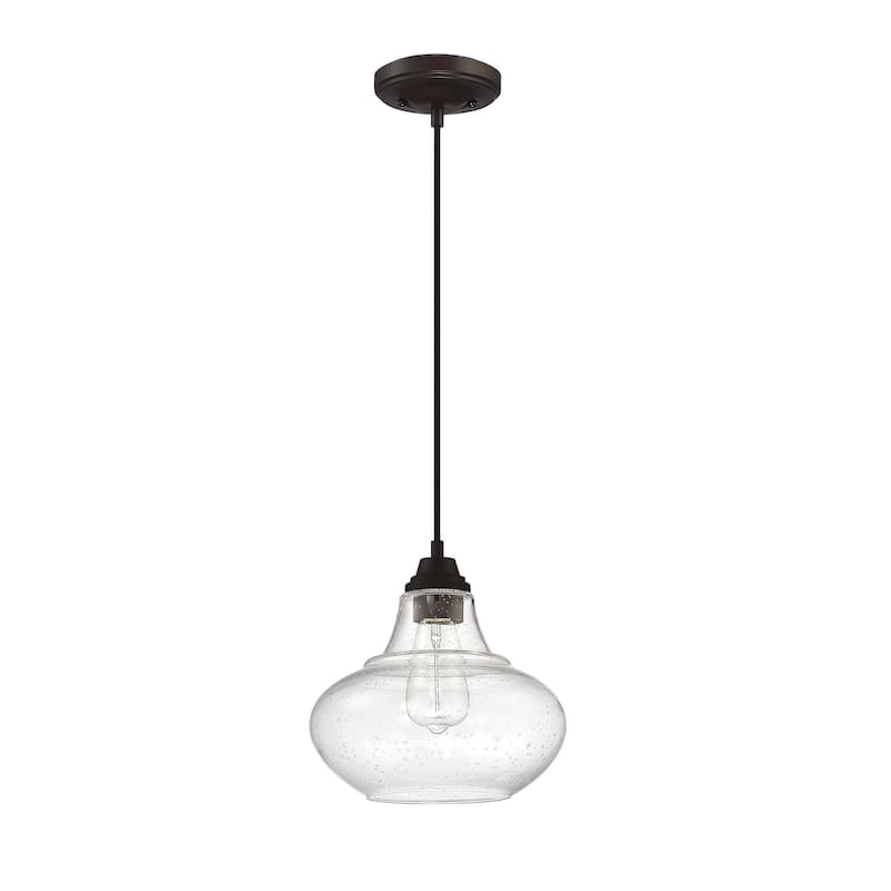 Trade Winds Lighting Butler Glass Pendant Light - English Bronze