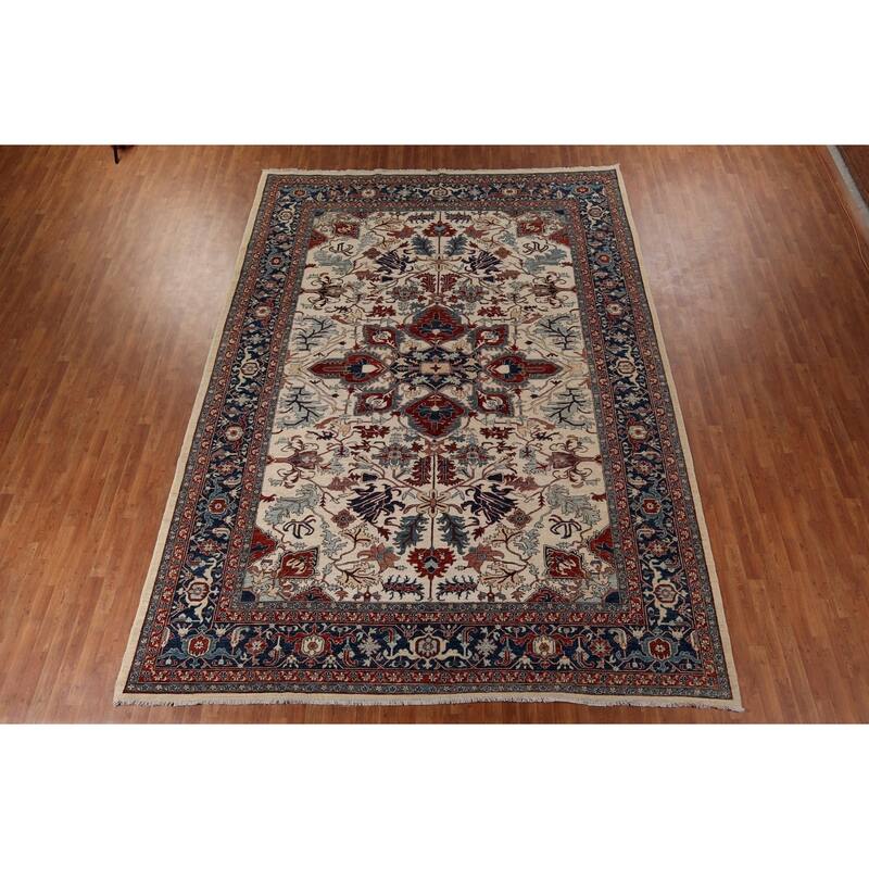 Kazak Oriental Large Area Rug Hand-Knotted Wool Carpet - 9'11" x 13'8"