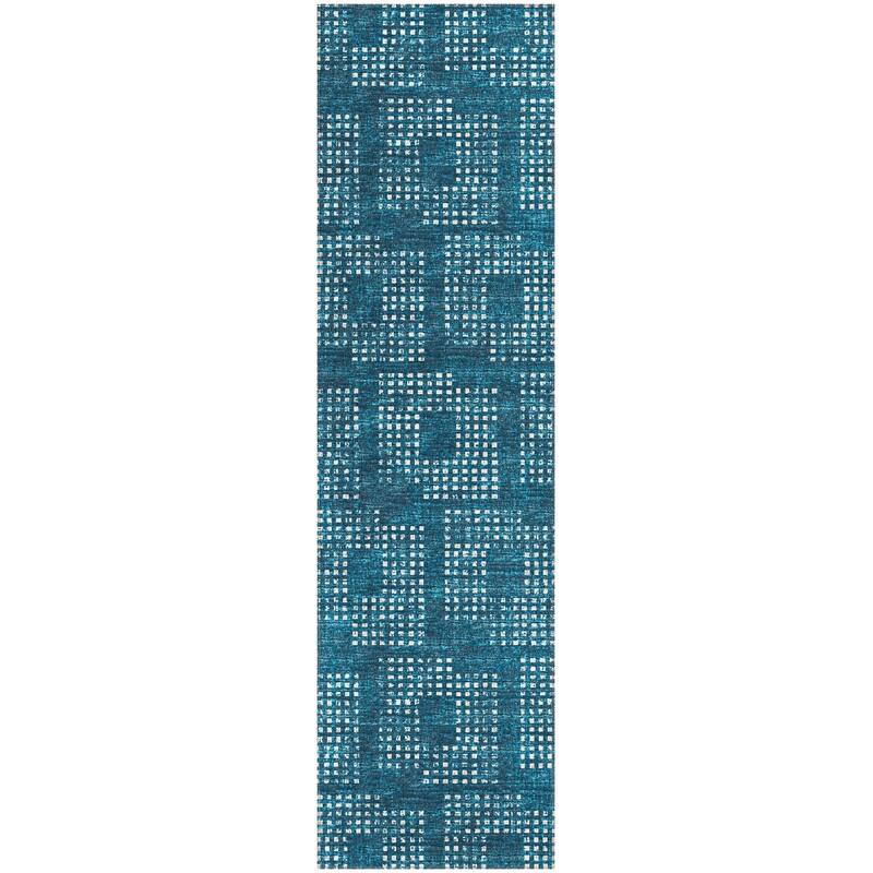 Indoor/ Outdoor Eleanor Modern Houndstooth Washable Rug