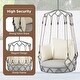 preview thumbnail 10 of 10, Outdoor Porch Swing Chair Hanging Basket, Patio Hanging Chair with Thickened Cushion for Garden Porch