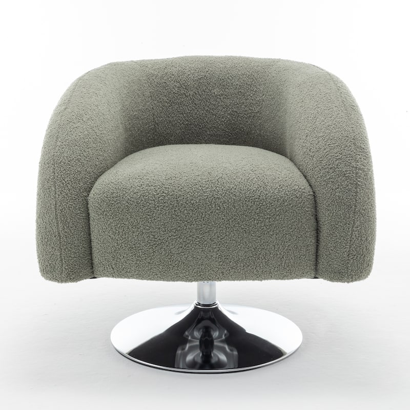 31.1" Upholstered Accent Chair with Swivel Base