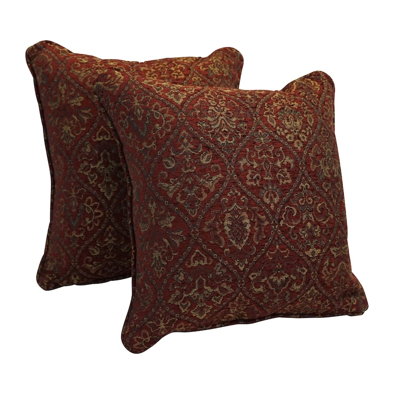 18-inch Jacquard Chenille Square Throw Pillows (Set of 2)