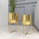 Iron Glam Contemporary Planter (Set of 2) - S/2 16", 13"H