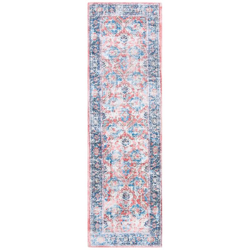SAFAVIEH Handmade Saffron Carlee Modern & Contemporary Oriental Rust/Blue Cotton