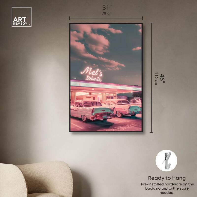 Drive In Stop Canvas by Art Remedy