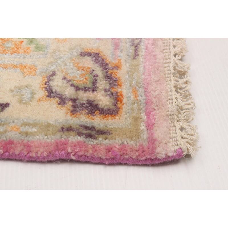 ECARPETGALLERY Hand-knotted Modern Oushak Taupe Wool Rug - 2'7 x 9'10