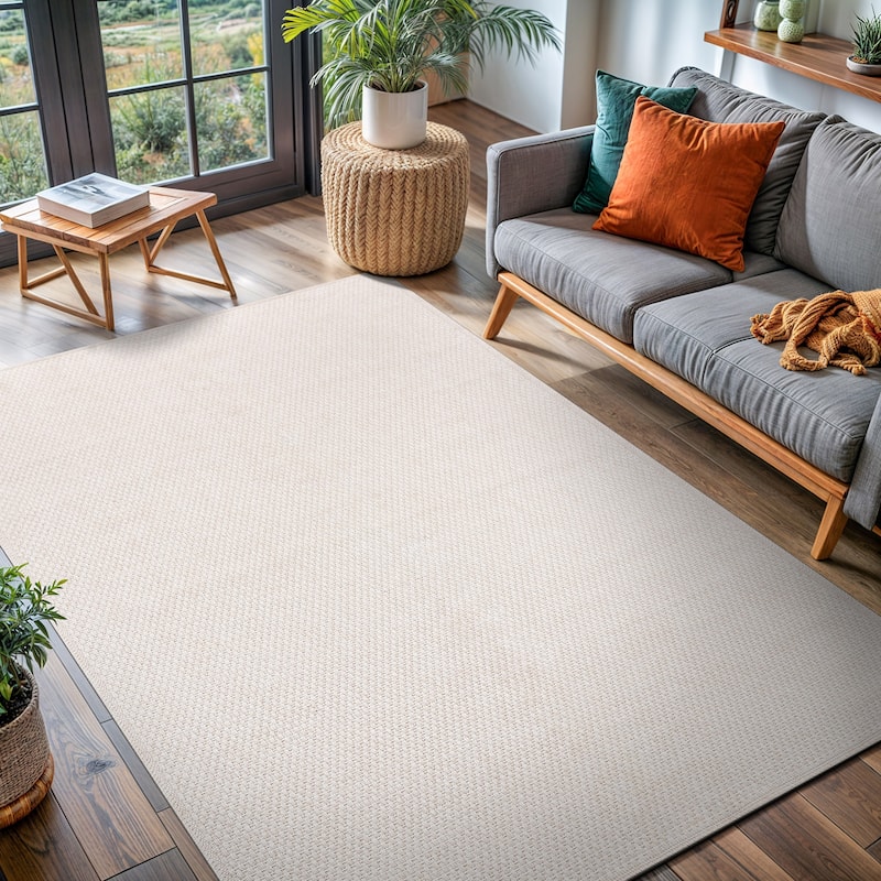 VILLADECOR Easy Jute Indoor Outdoor Weaving Area Rug