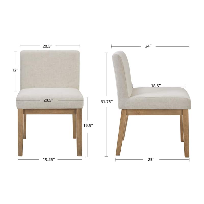 Vintage 20.5"W Upholstered Dining Chairs with Wood Frame