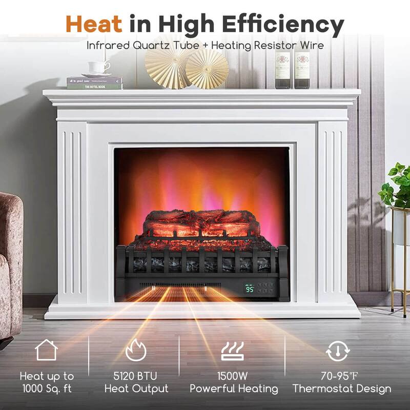 Costway 23 Inch Electric Fireplace Heater Fireplace Logs Inserts - See Details