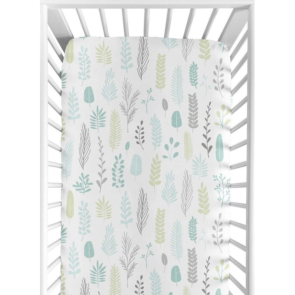 forest green crib sheet