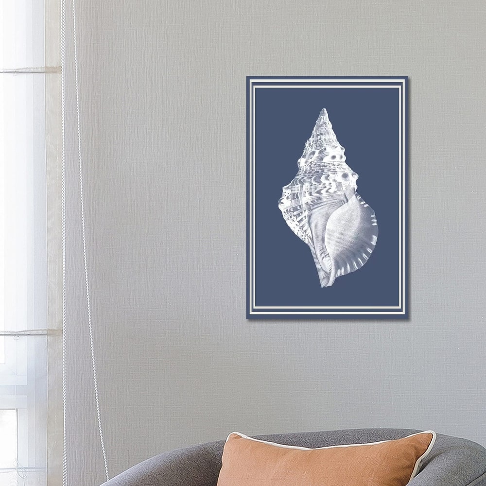 iCanvas "Mixed Nautical White On Indigo Blue III" by Fab Funky Canvas Print