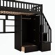 preview thumbnail 28 of 33, Twin size Loft Bed with Bookshelf,Drawers,Desk,and Wardrobe