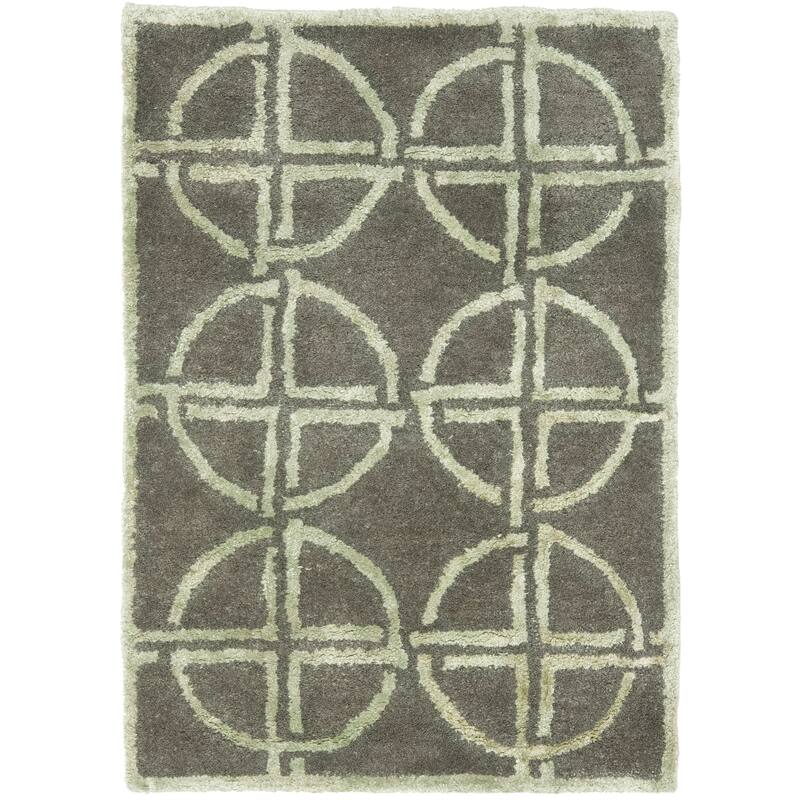 SAFAVIEH Handmade Soho Reyna Deco N.Z. Wool Rug - 2' x 3' - Brown/Gold