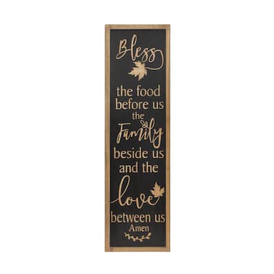 Bless the Food Engraved Wooden Sign