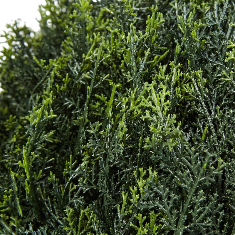 23-Inch Artificial Cypress Topiary-Ball Style Faux Plant in Sturdy Pot
