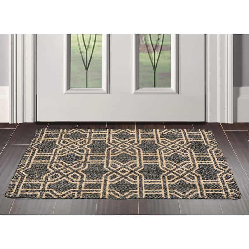 Hand Made Brown Handspun Jute Modern & Contemporary Oriental Area Rug - 2' x 3'