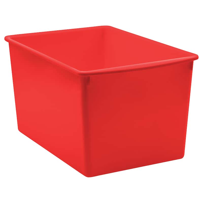 Teacher Created Resources Red Plastic Multi-Purpose Bin, Pack of 3