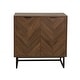 preview thumbnail 8 of 85, Nathan James Enloe Rustic Doors Metal Base Free Standing Modern Storage Cabinet for Entryway