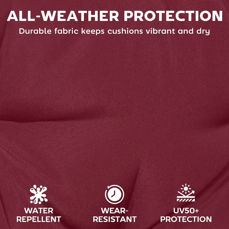 Outsunny Chaise Lounge Cushion, 4" Thick Outdoor Lounge Chair Cushion with Non-Slip Ties